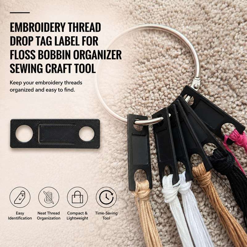 Embroidery Floss Thread - Etykieta z nicią do haftowania do