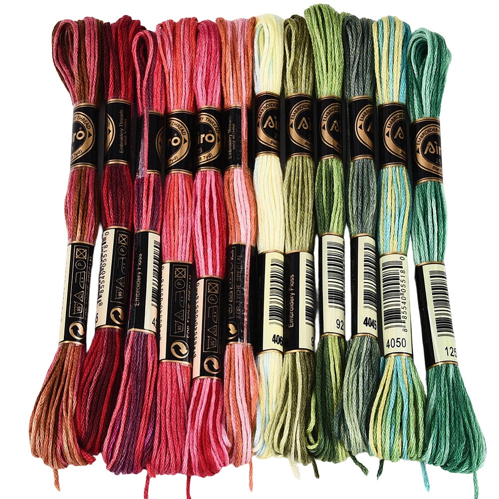 Embroidery Floss Thread - 105 jardów nici do haftowania, 6-nitkowa,
