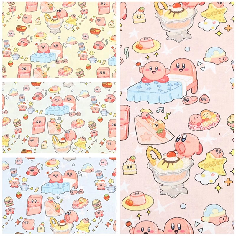 Textile And Sewing Materials - Cartoon Kirby 100 tkanina bawełniana materiał