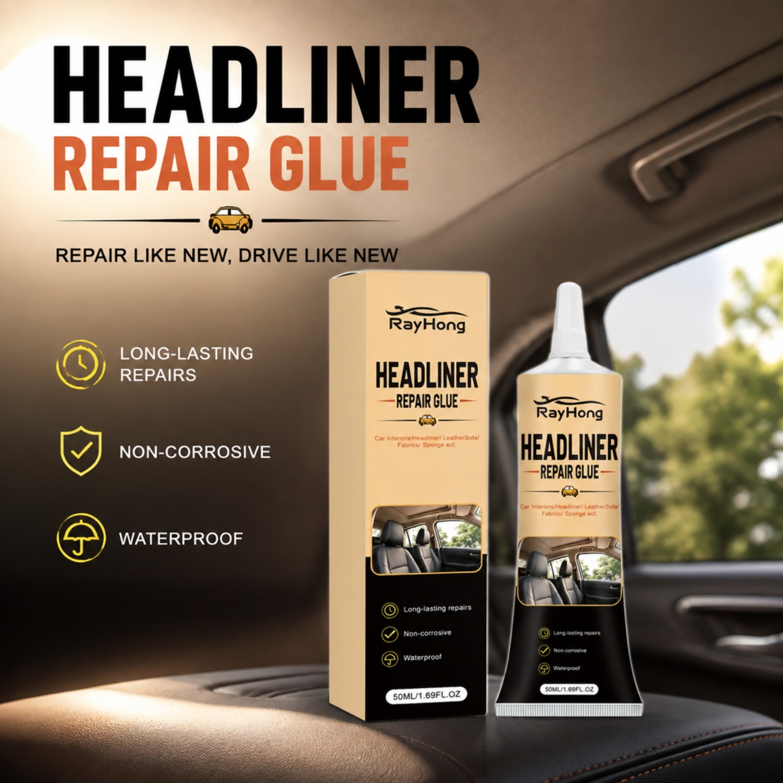Klej do naprawy podsufitki sam – Fabric Glue Bond recenzja i cena