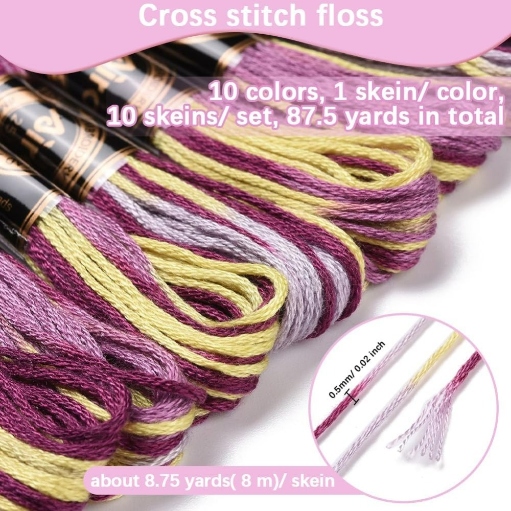 6 nici fioletowa różnokolorowa – Embroidery Floss Thread recenzja i cena