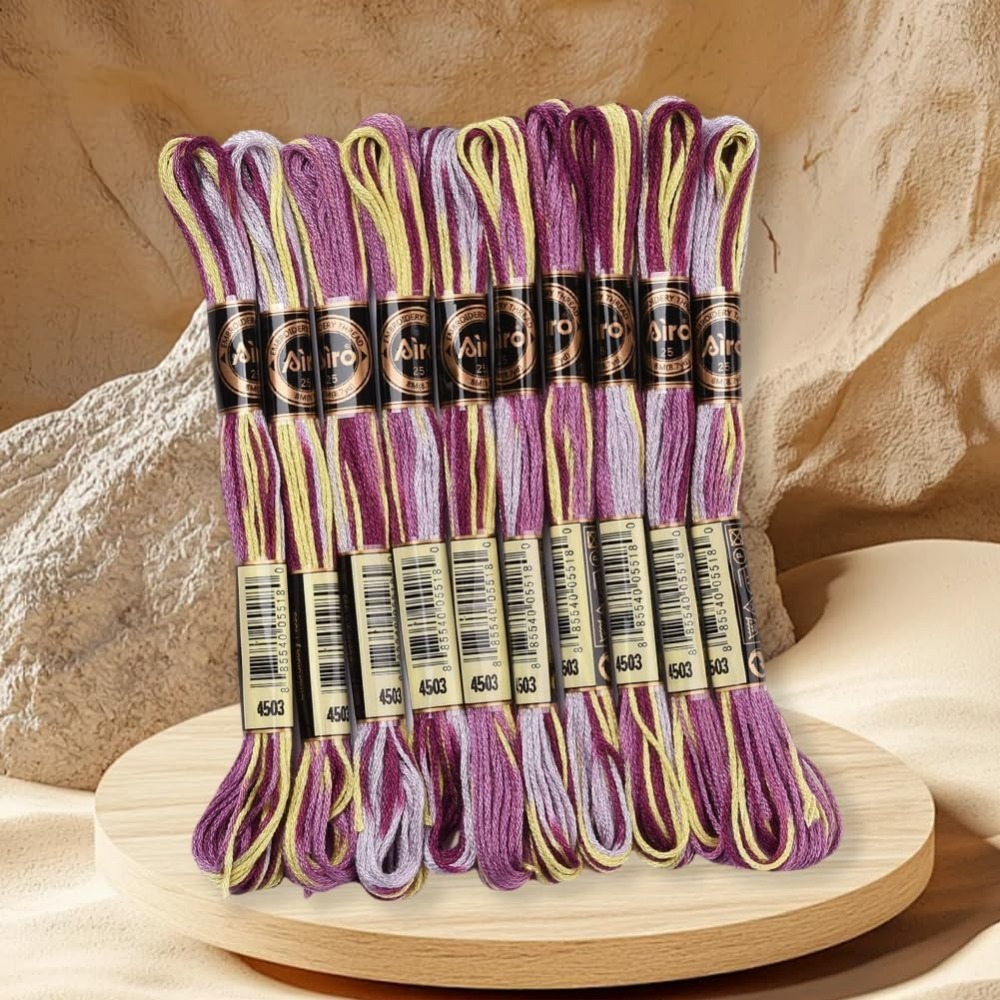 6 nici fioletowa różnokolorowa – Embroidery Floss Thread recenzja i cena
