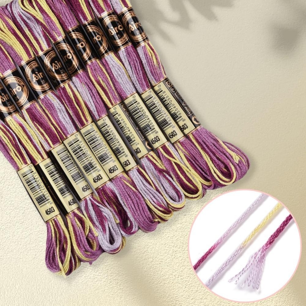 6 nici fioletowa różnokolorowa – Embroidery Floss Thread recenzja i cena
