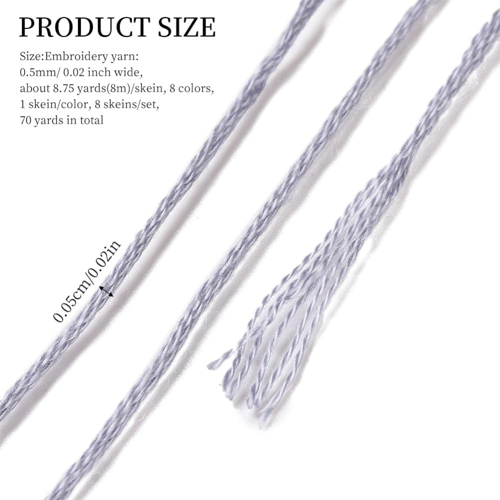 8 wężyków 70 jardów Szare bran – Embroidery Floss Thread recenzja i cena