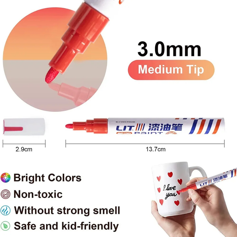 Kolorowe markery permanentne 3 – Fabric Marking Pen recenzja i cena