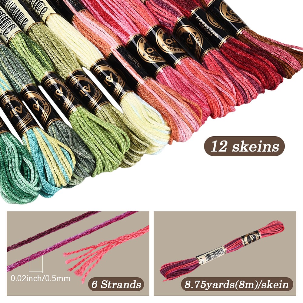 105 jardów nici do haftowania, – Embroidery Floss Thread recenzja i cena